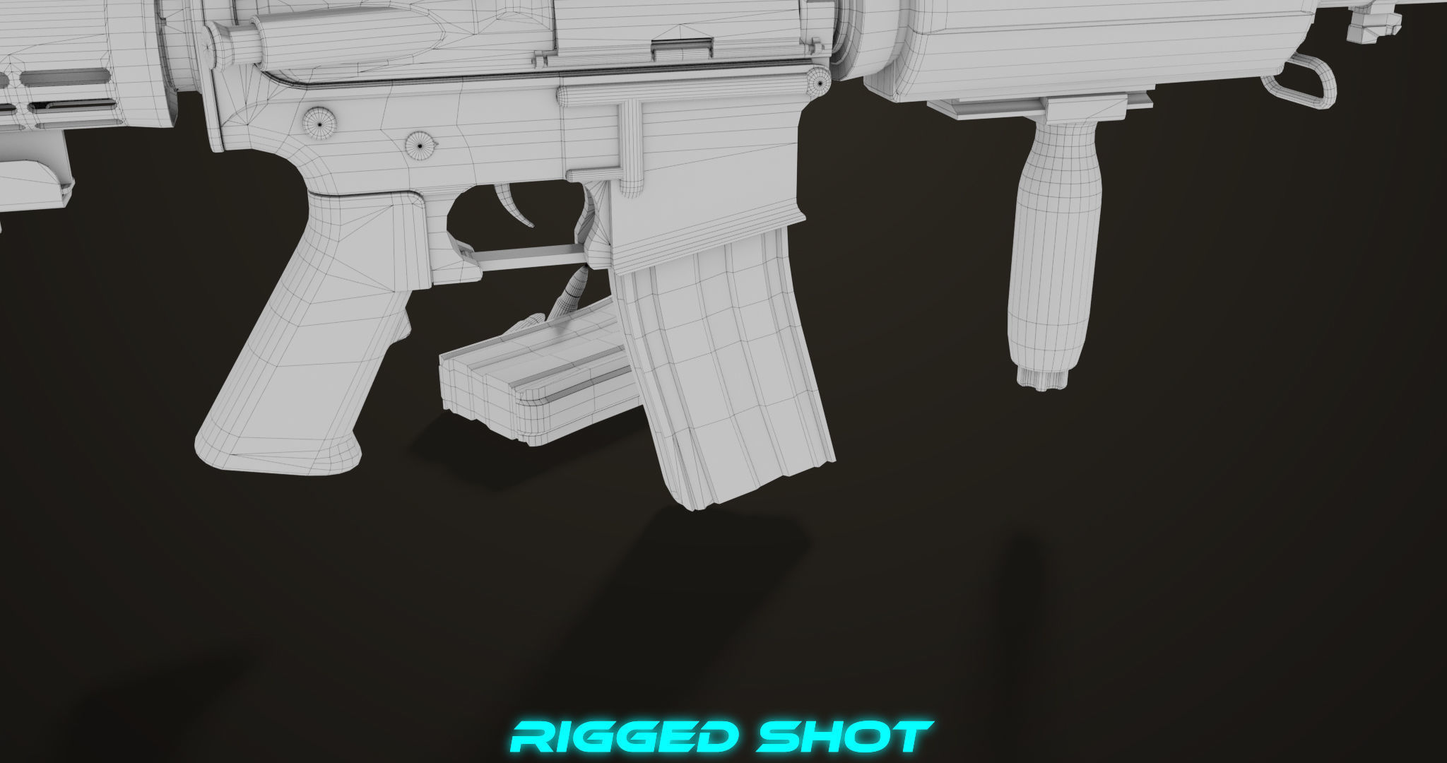 Machine Gun09 Brown All PBR unity UE Textures Low-poly 3D model_64