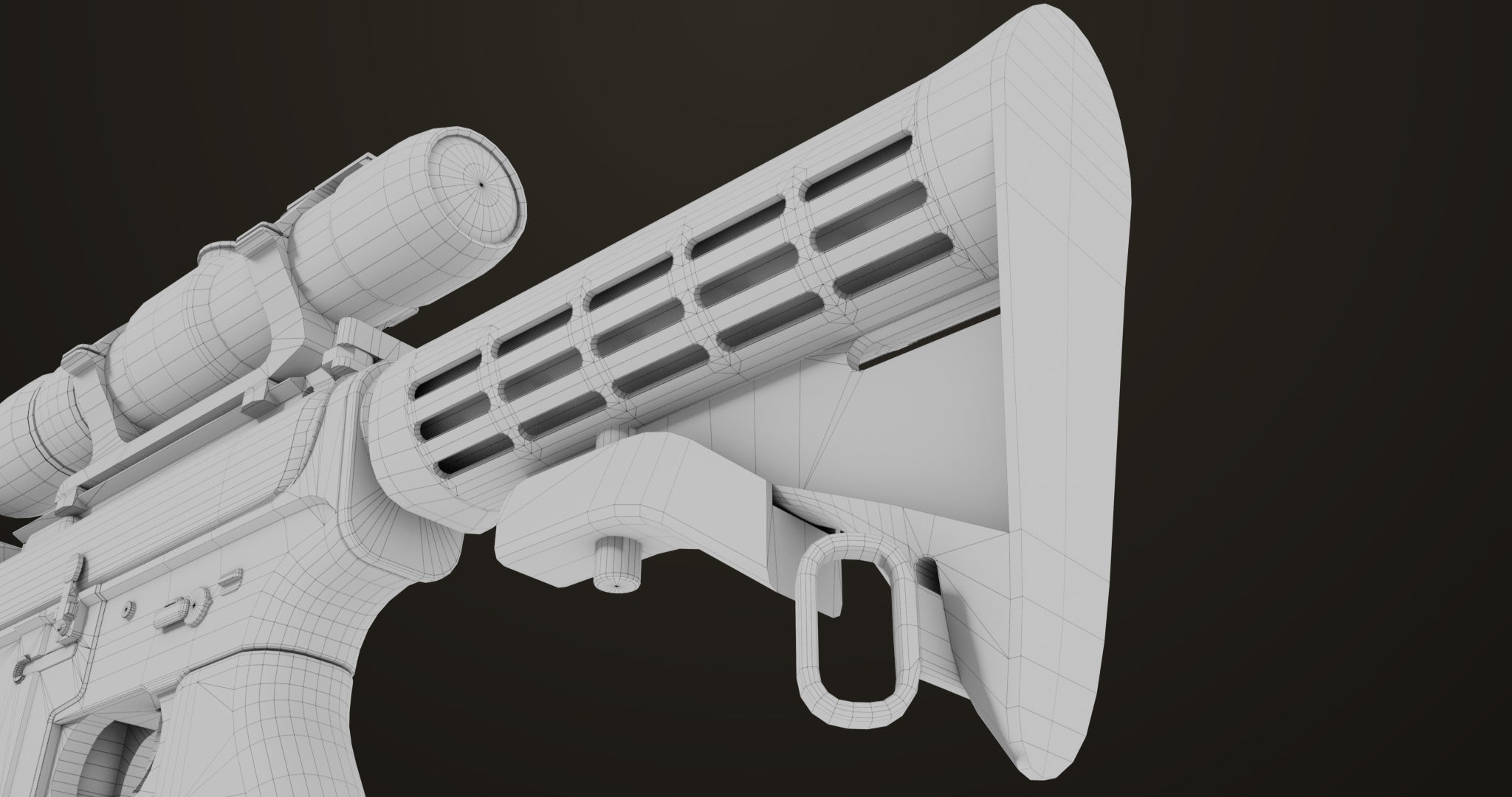 Machine Gun09 Brown All PBR unity UE Textures Low-poly 3D model_49