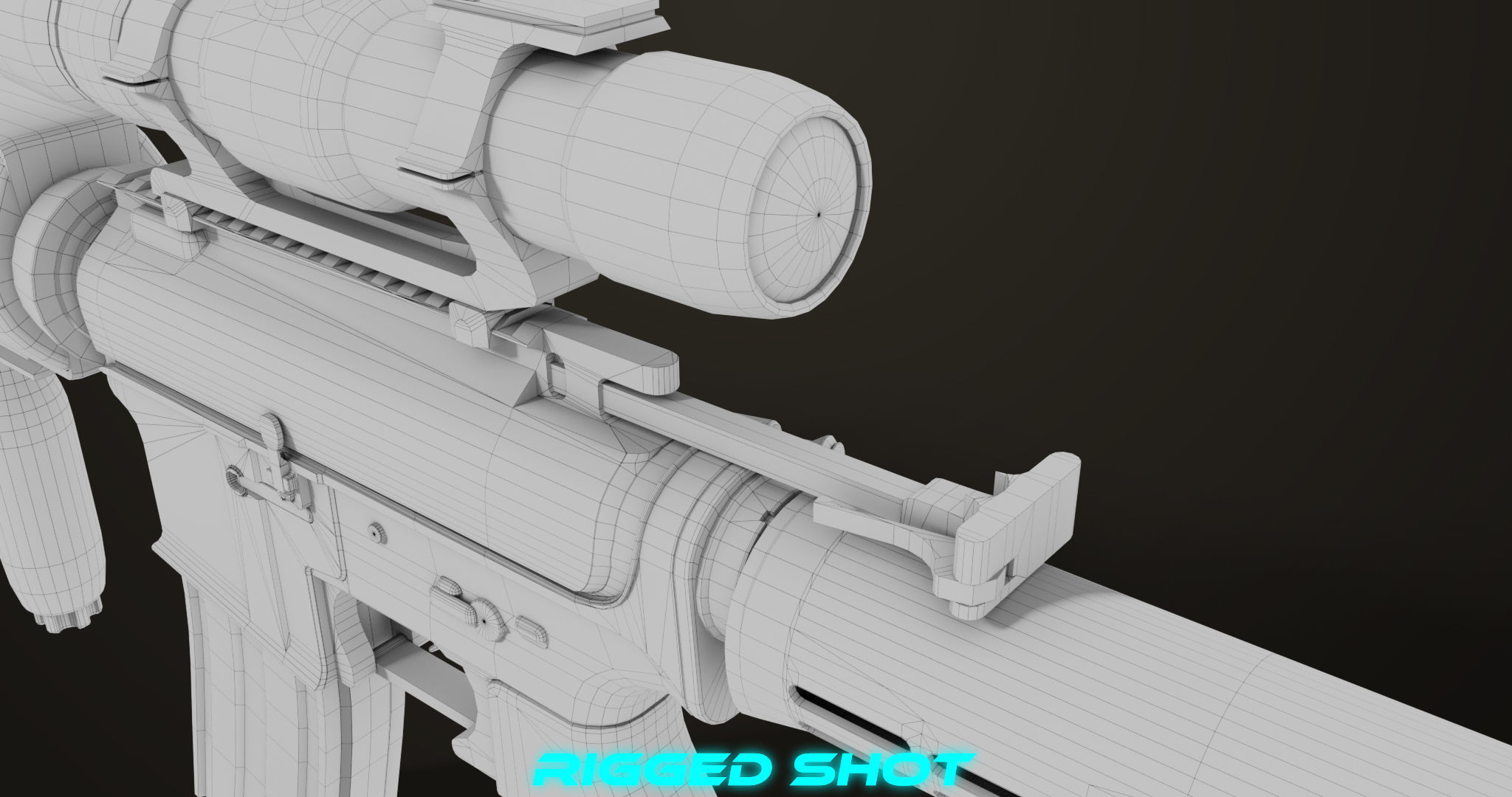 Machine Gun09 Brown All PBR unity UE Textures Low-poly 3D model_56