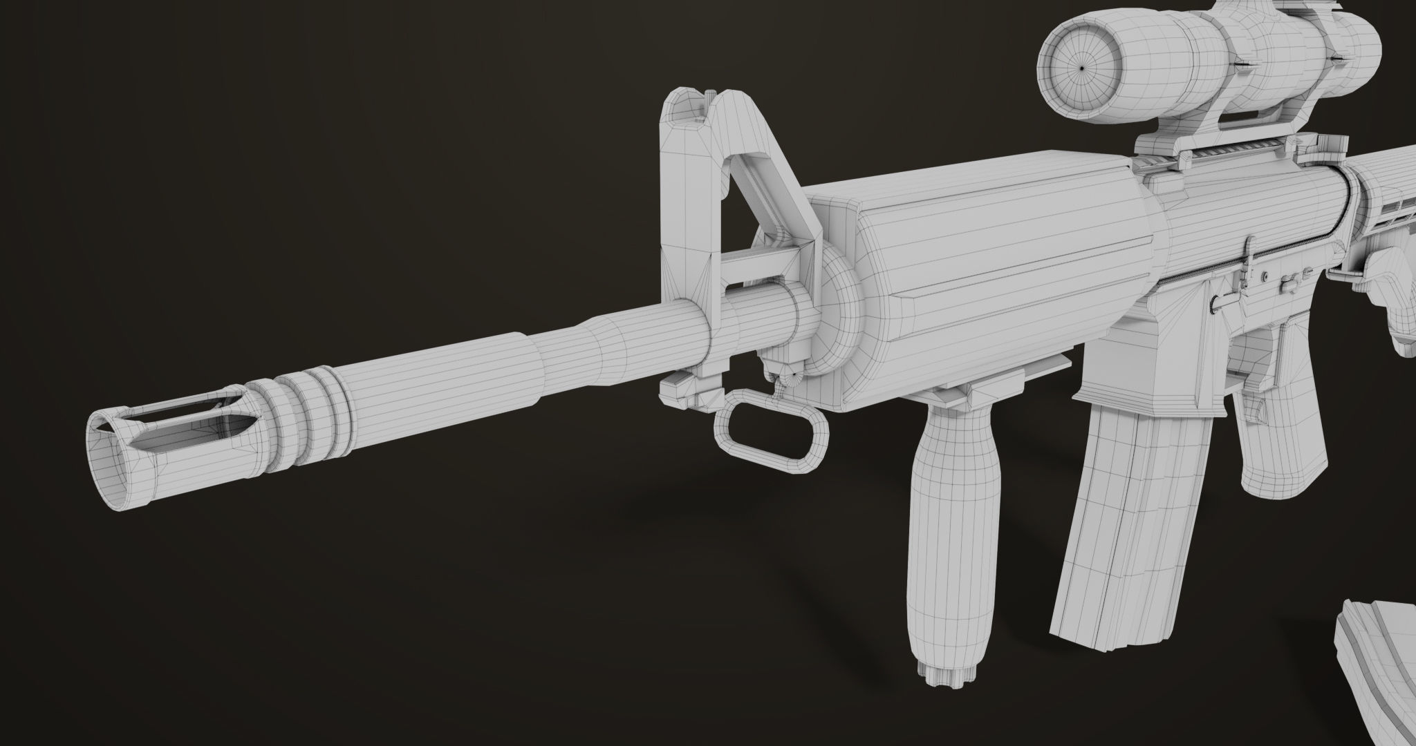 Machine Gun09 Brown All PBR unity UE Textures Low-poly 3D model_43