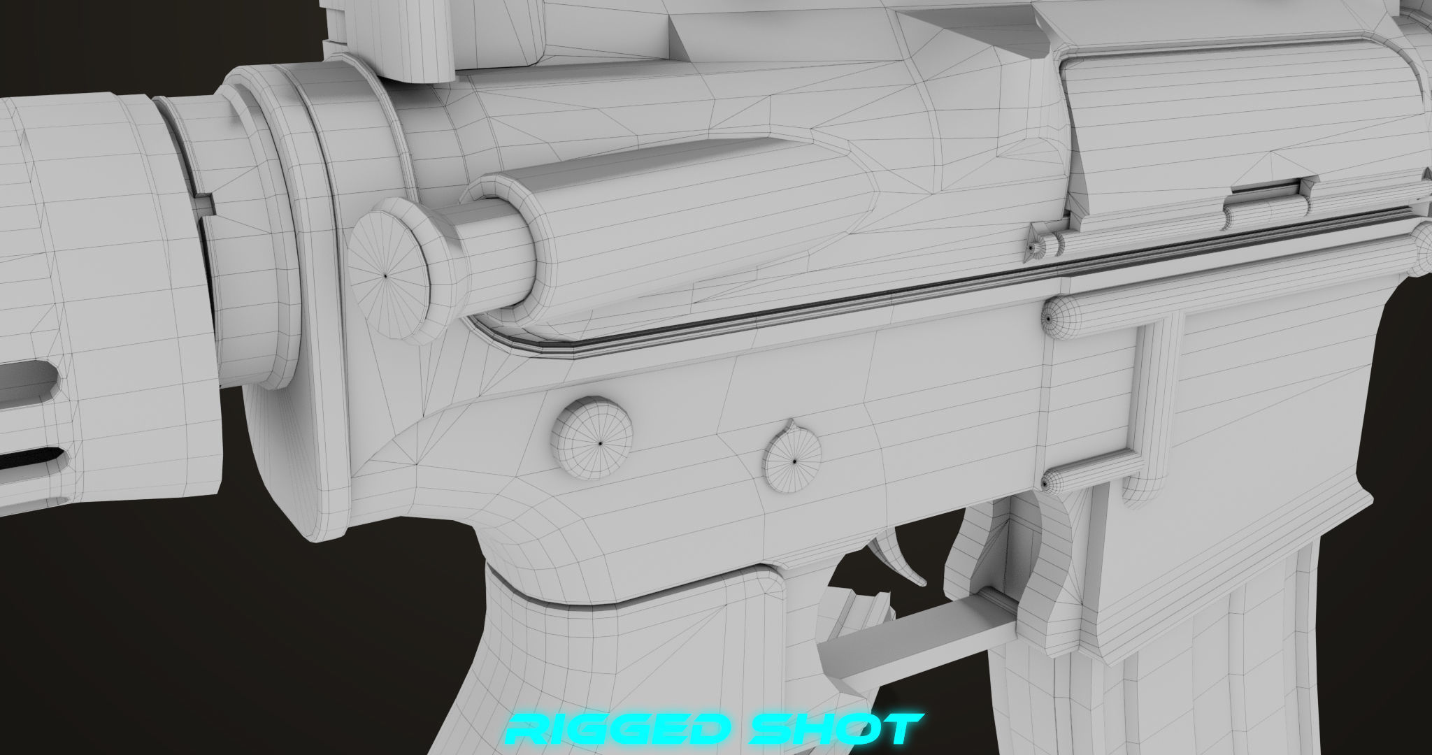 Machine Gun09 Brown All PBR unity UE Textures Low-poly 3D model_62