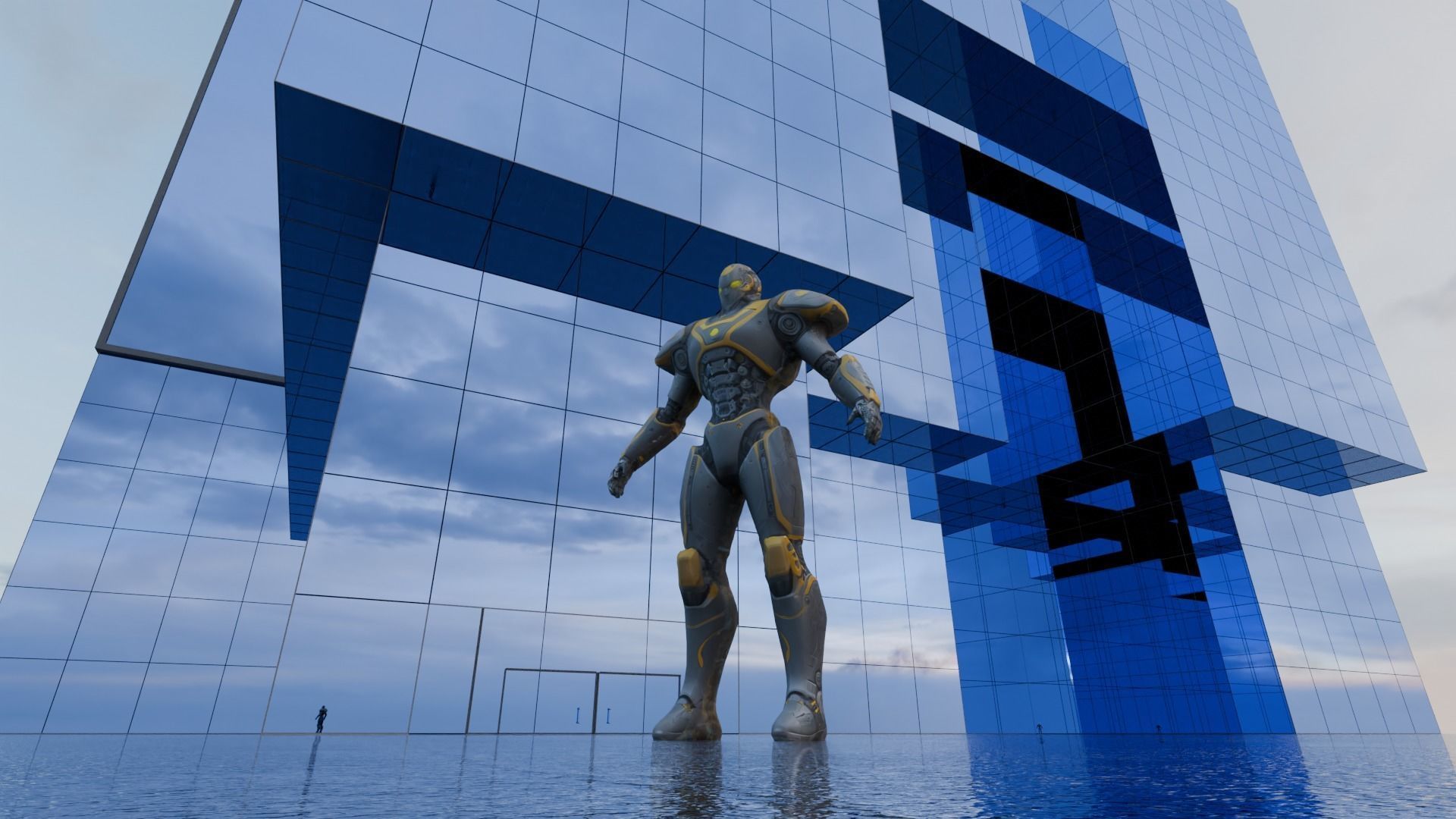 Robot  Character with Animation Free 3D model_9