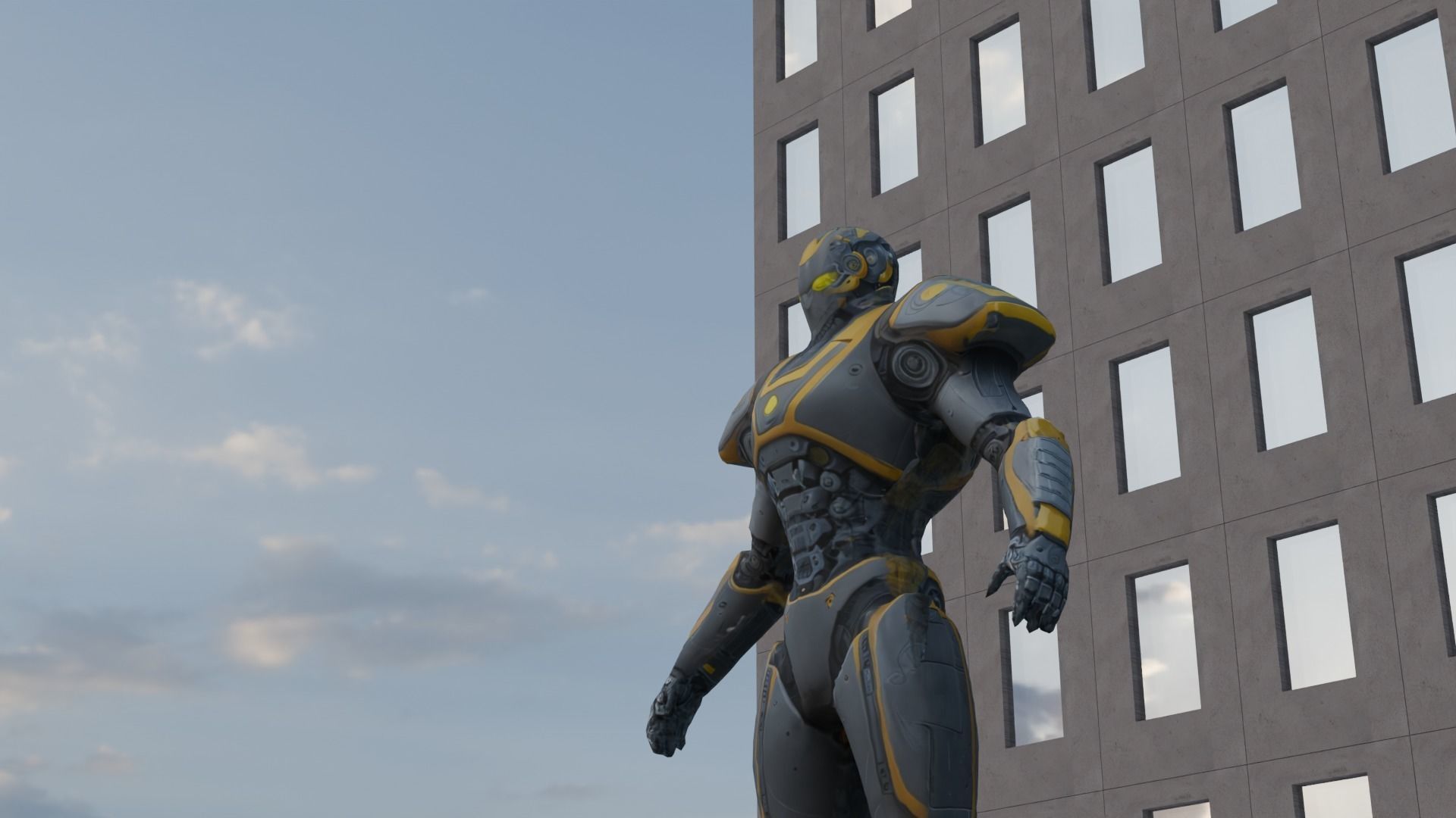 Robot  Character with Animation Free 3D model_16