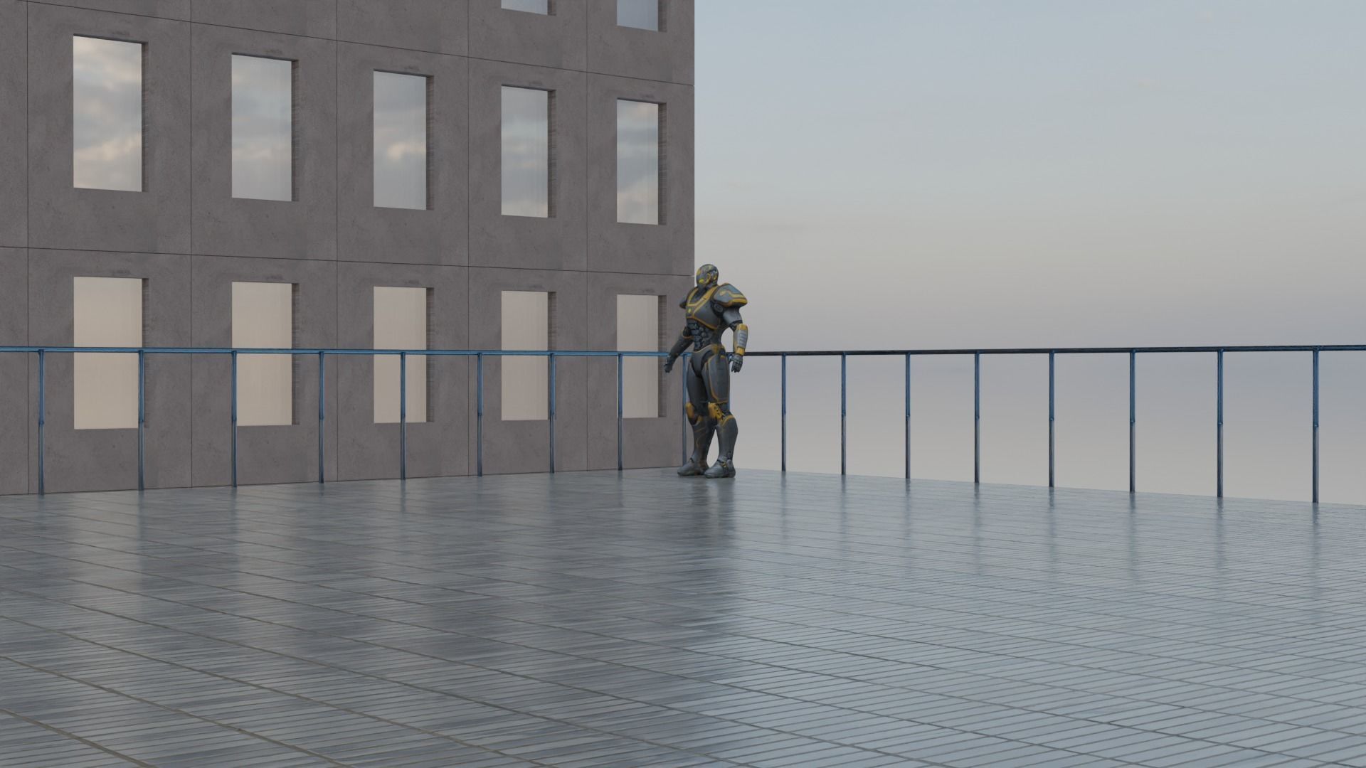 Robot  Character with Animation Free 3D model_18