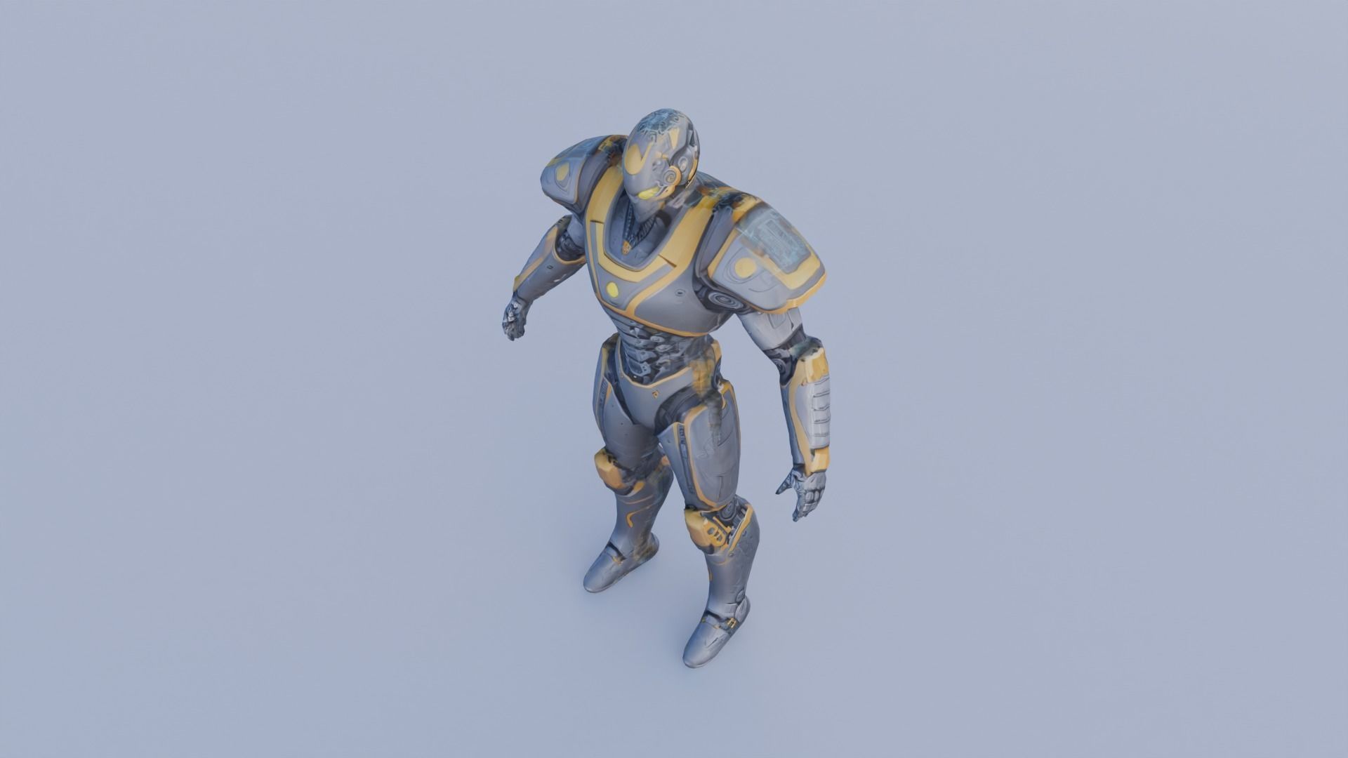 Robot  Character with Animation Free 3D model_5