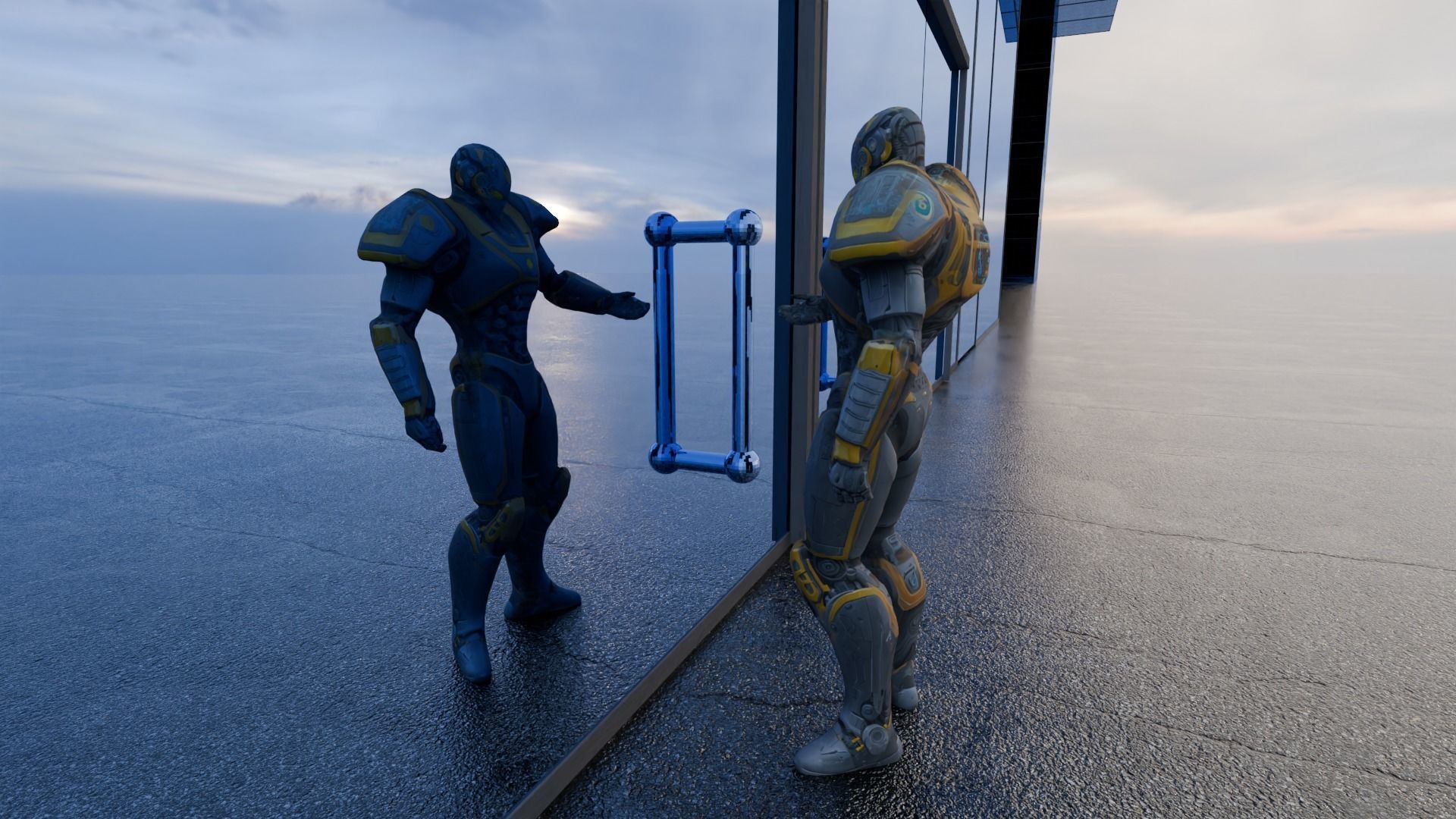 Robot  Character with Animation Free 3D model_11