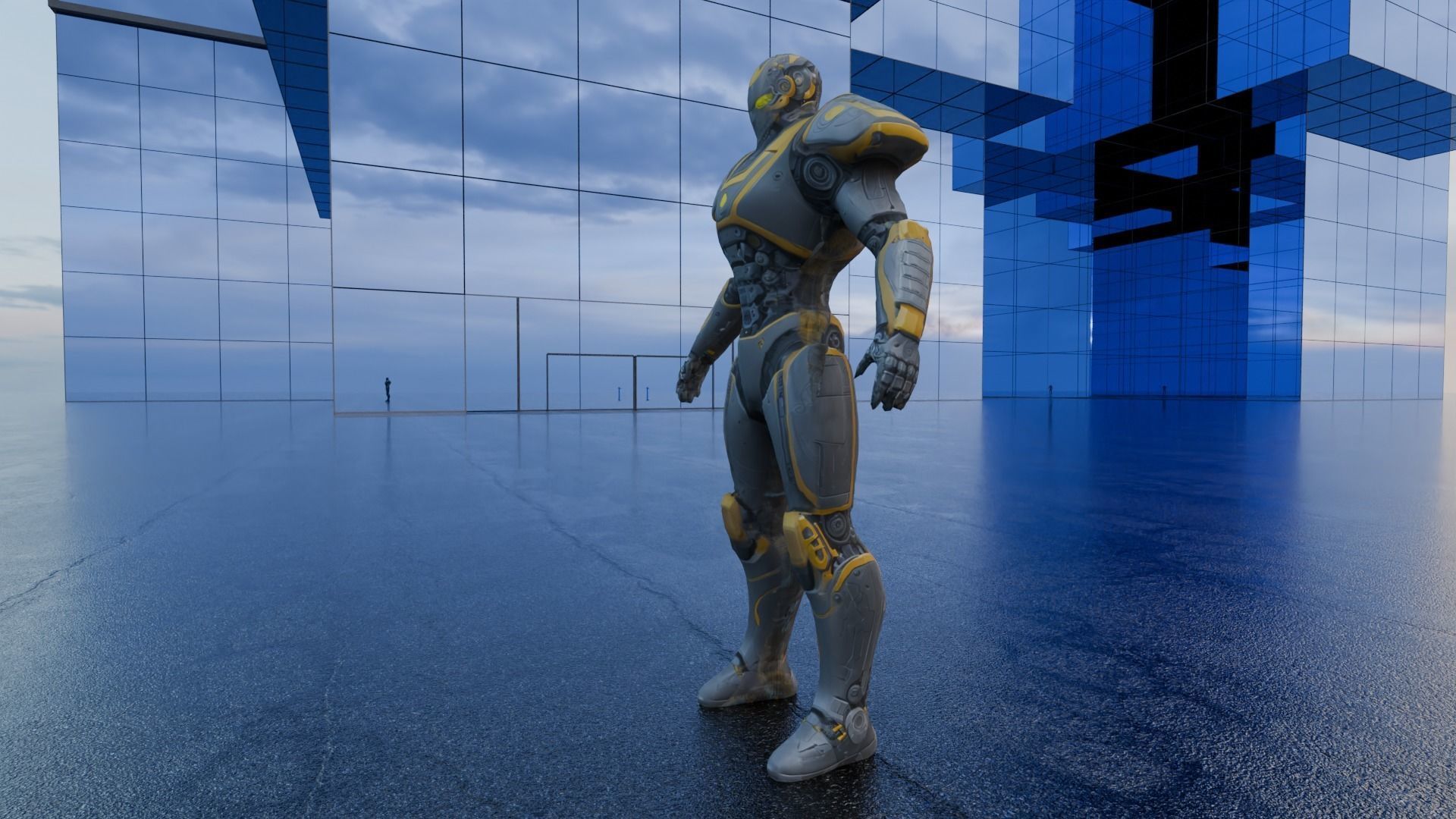 Robot  Character with Animation Free 3D model_10