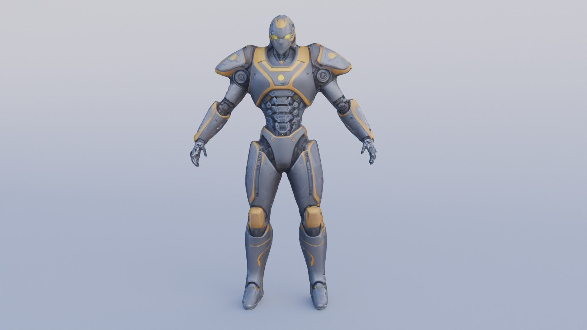 Robot  Character with Animation Free 3D model_1