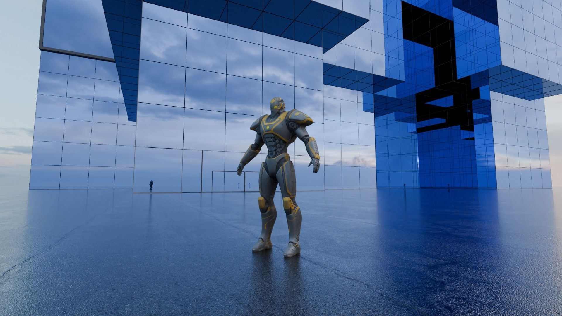 Robot  Character with Animation Free 3D model_8