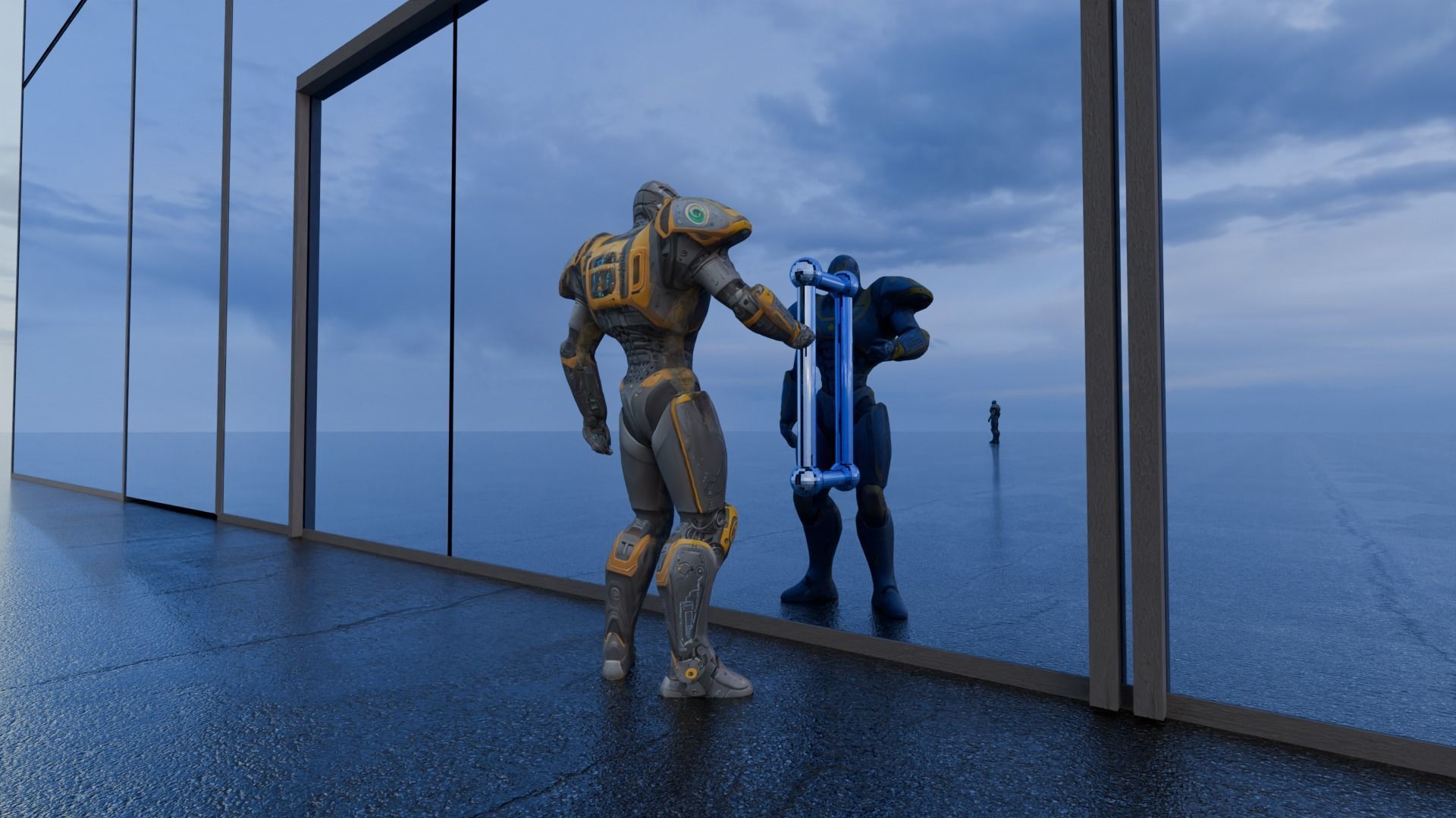 Robot  Character with Animation Free 3D model_13