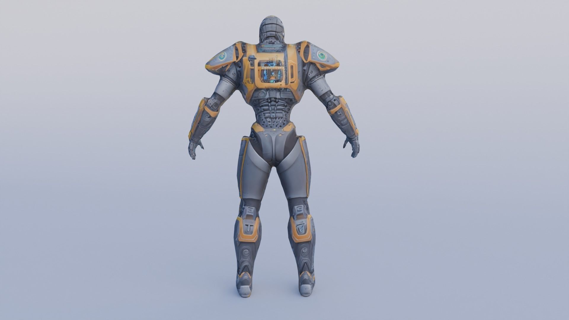 Robot  Character with Animation Free 3D model_4