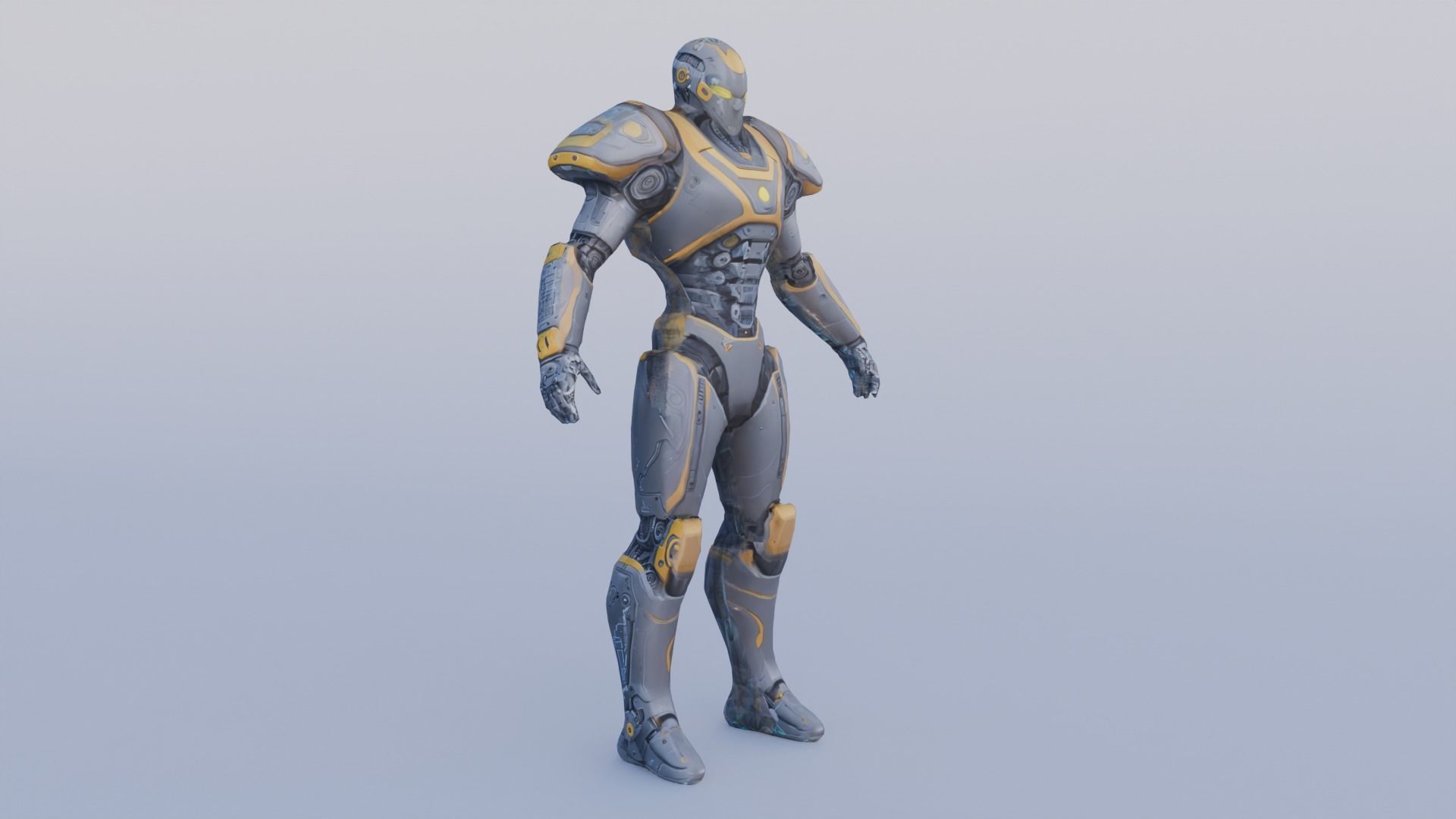 Robot  Character with Animation Free 3D model_2