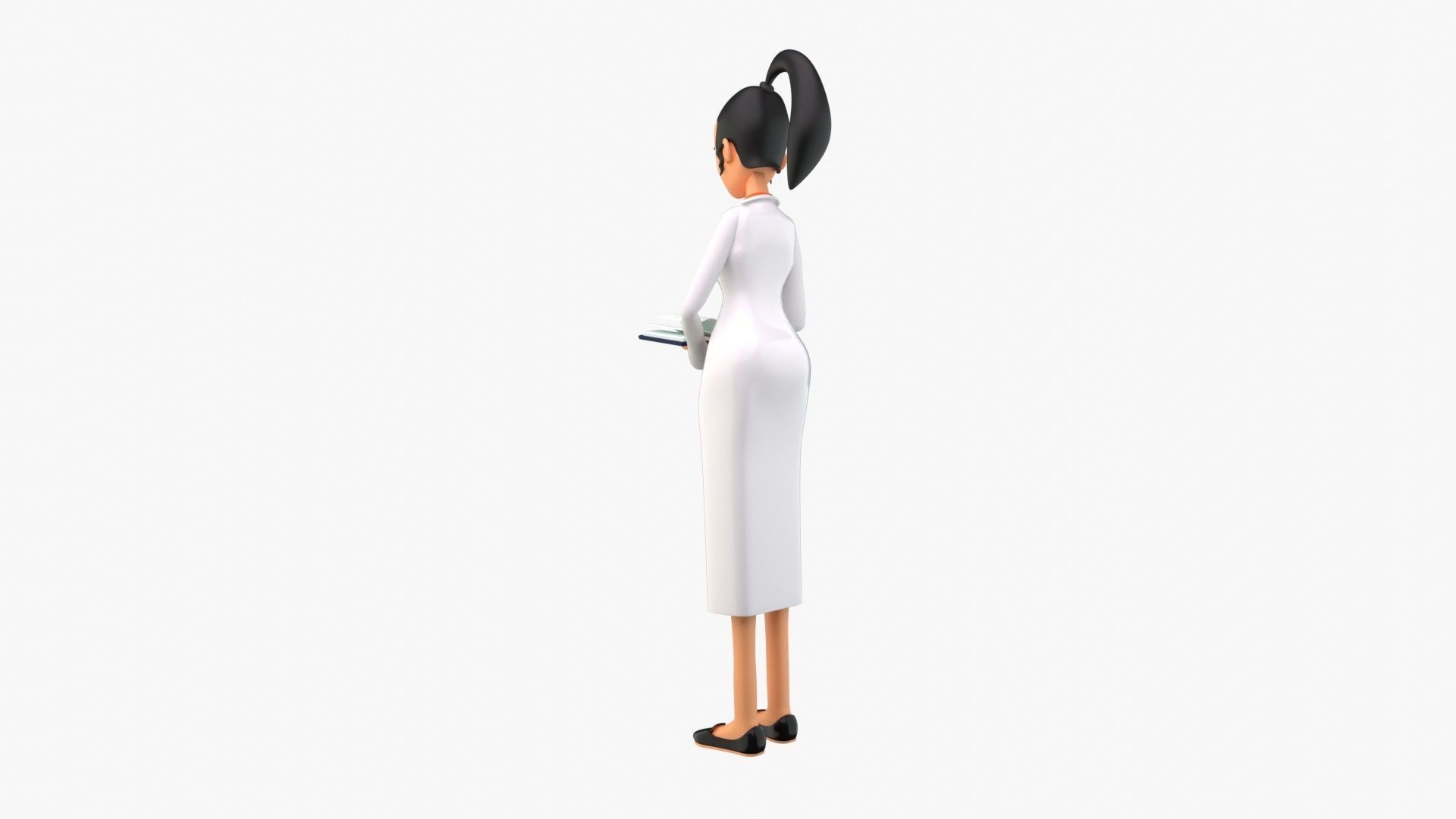 Professor Girl 3D model_7