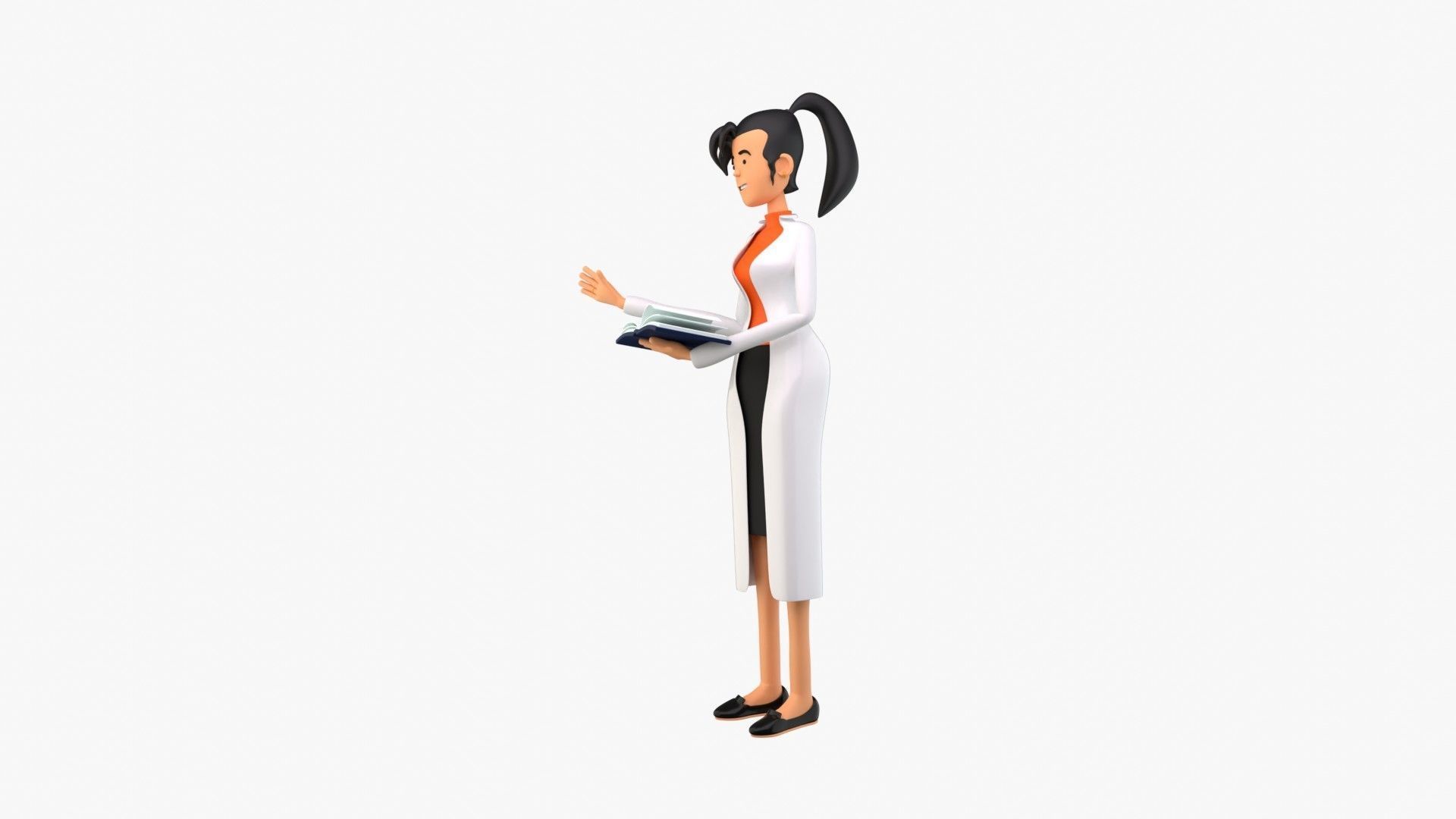 Professor Girl 3D model_3