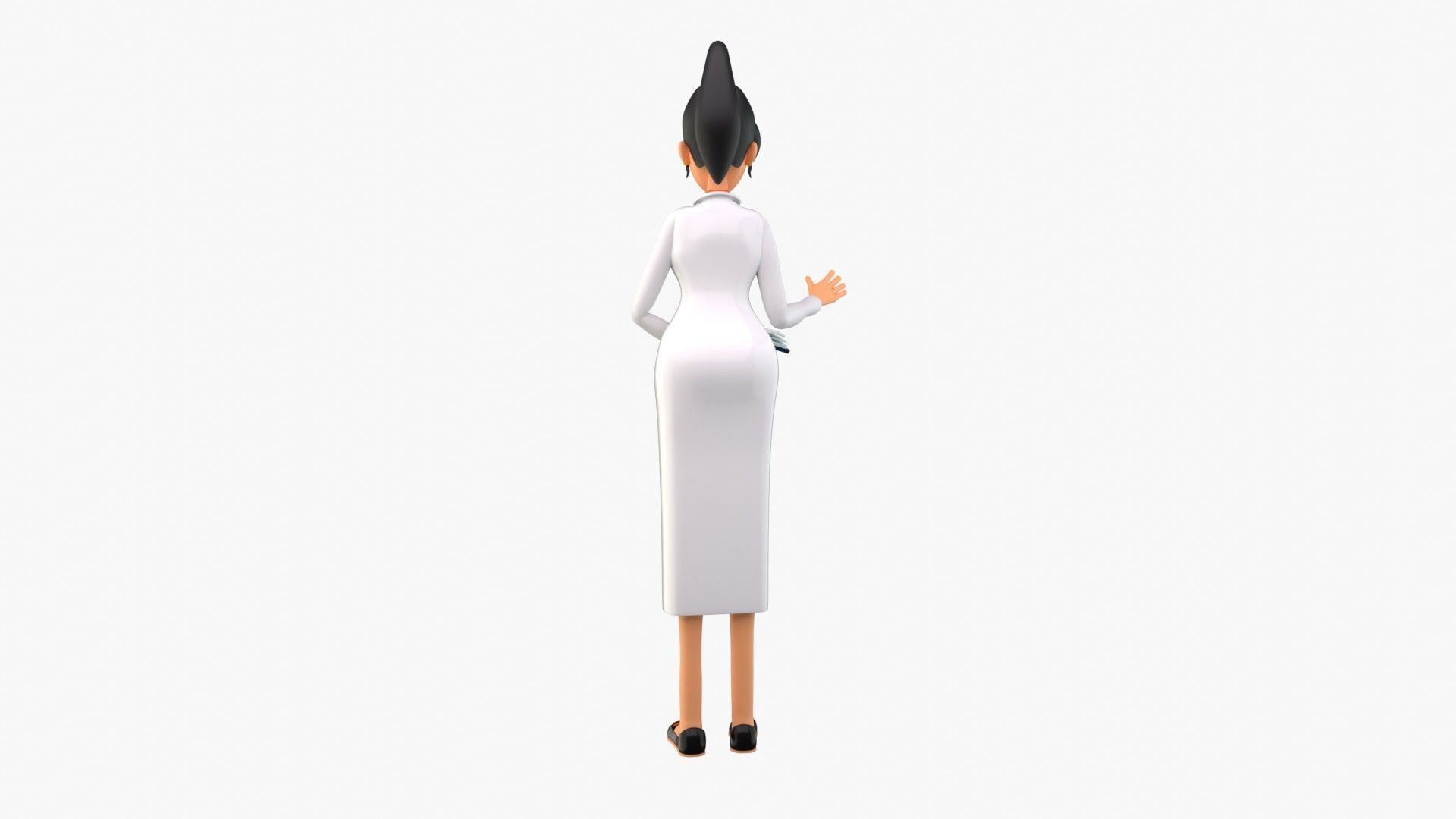 Professor Girl 3D model_9