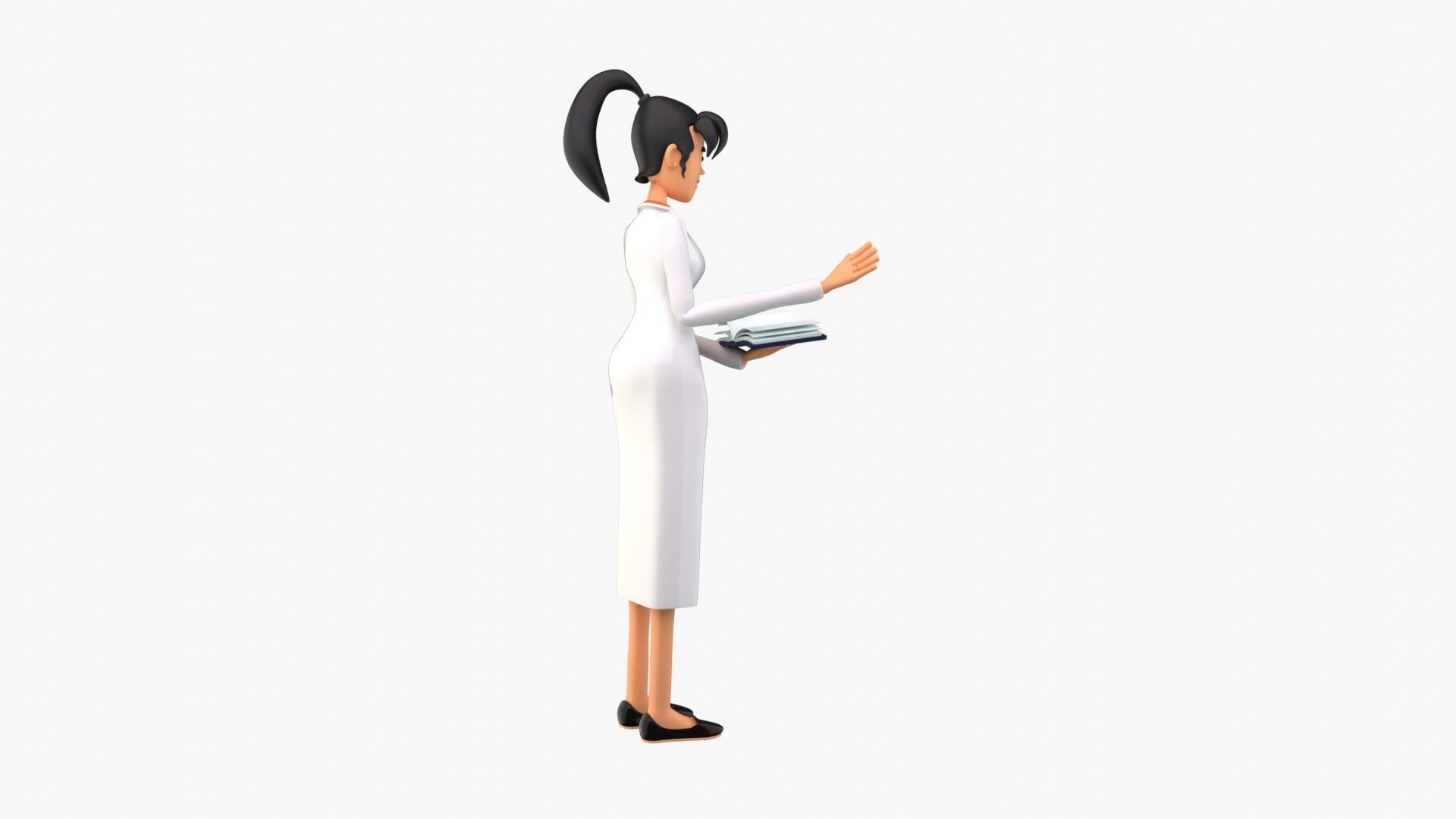 Professor Girl 3D model_13