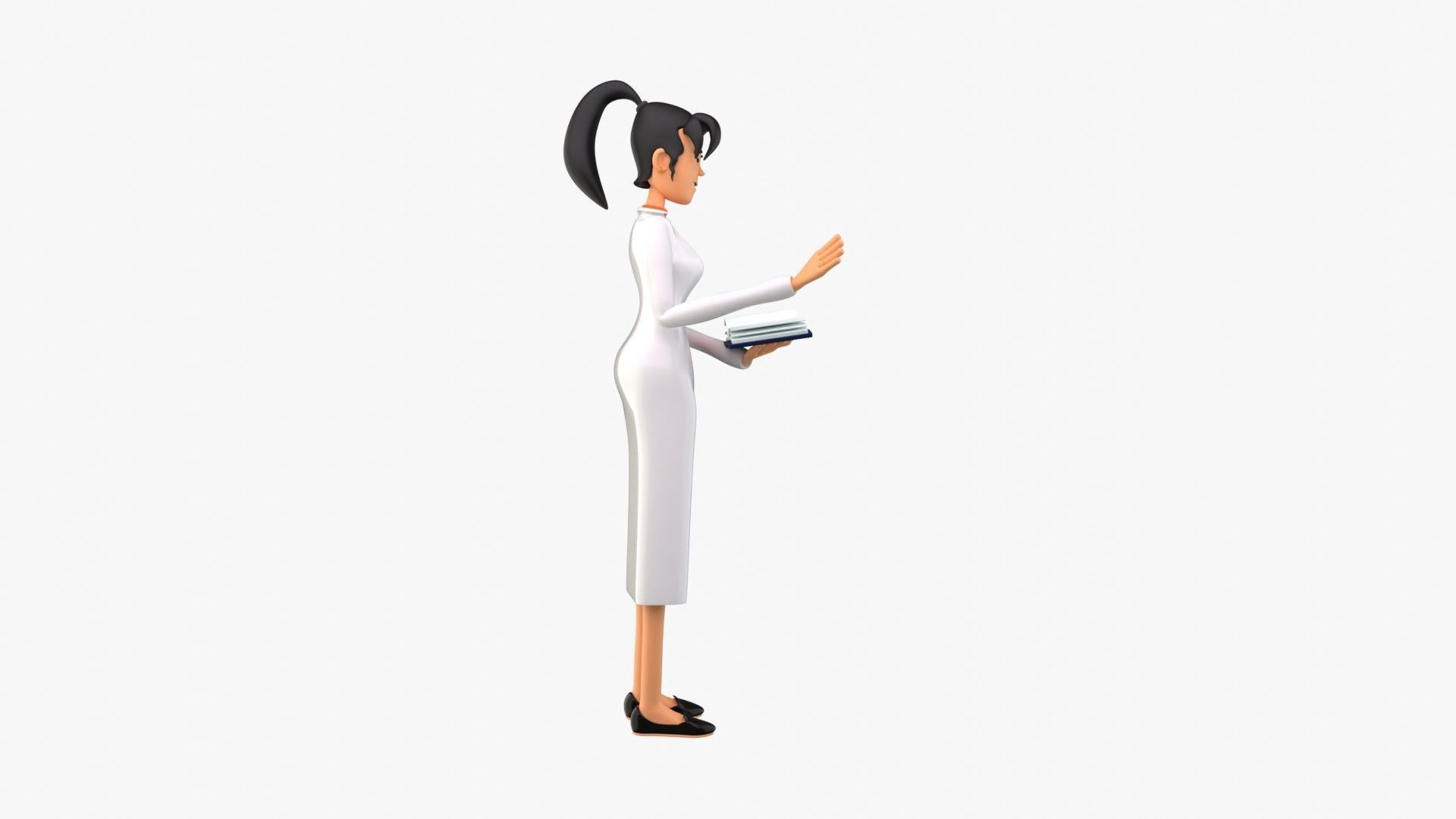 Professor Girl 3D model_14