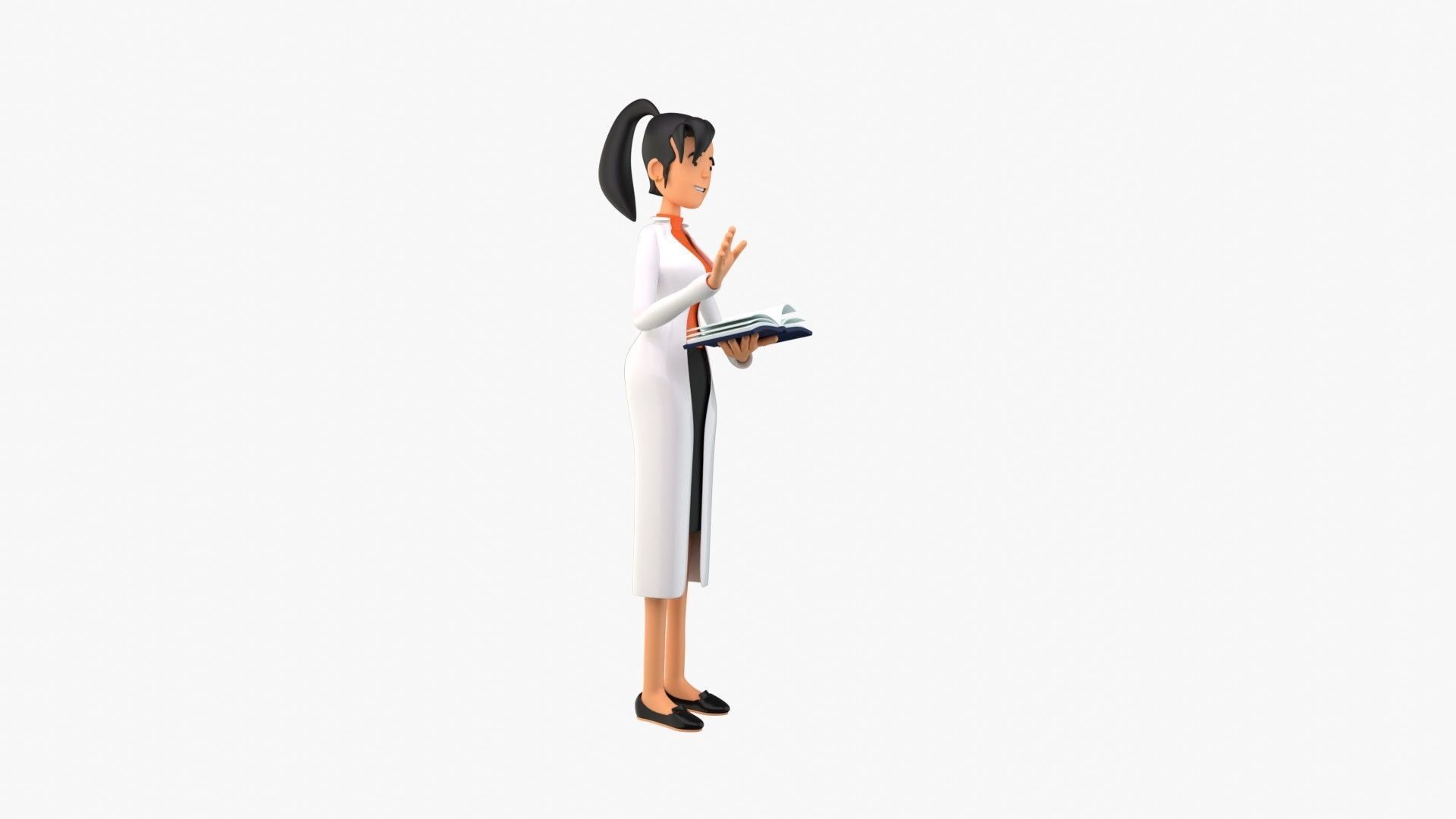 Professor Girl 3D model_16