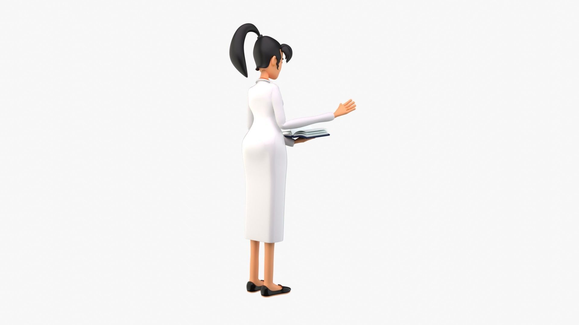 Professor Girl 3D model_12