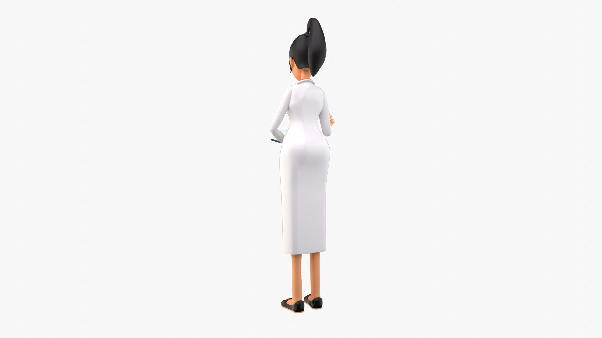 Professor Girl 3D model_8