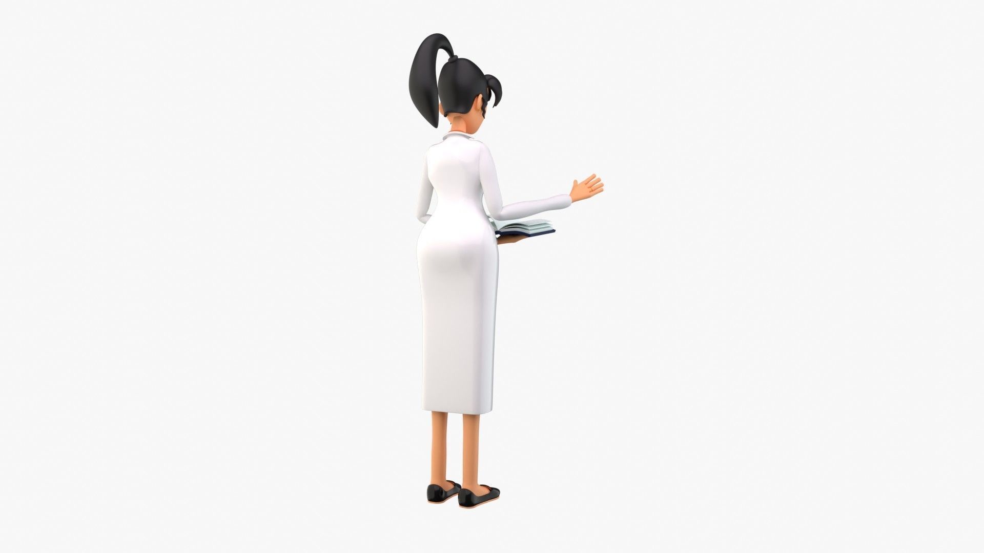 Professor Girl 3D model_11