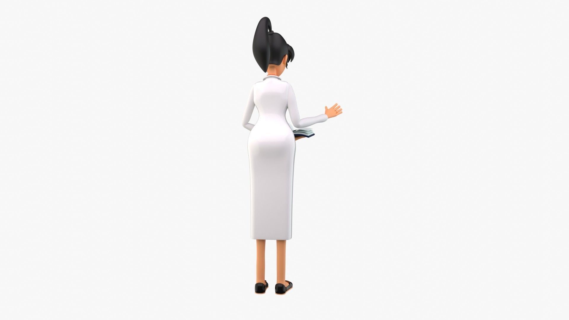 Professor Girl 3D model_10