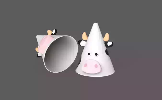 Funny Animal Cow Birthday Hats for Childrens