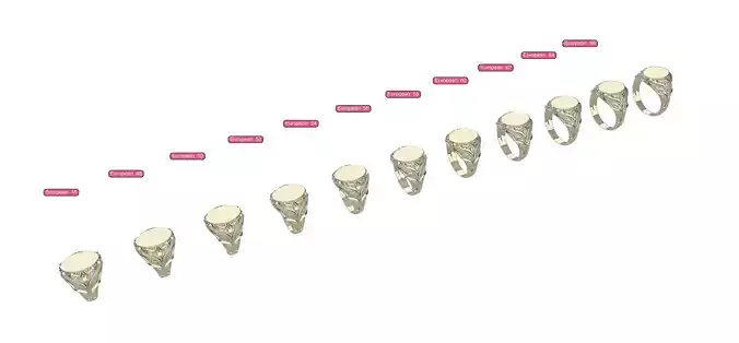 Ornament signet ring