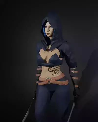 Vengeful Phantom Game Character Low-poly 3D model