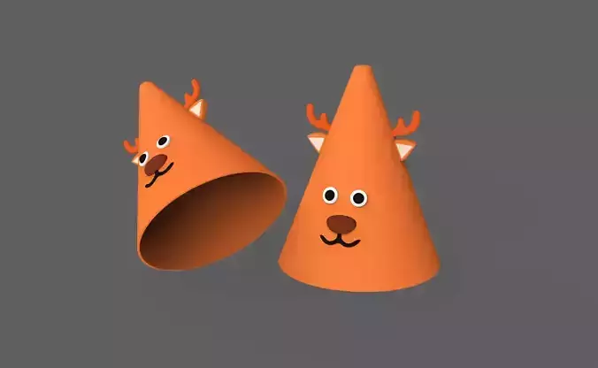 Funny Animal Deer Birthday Hats for Childrens