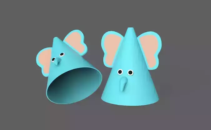 Funny Animal Elephant Birthday Hats for Childrens