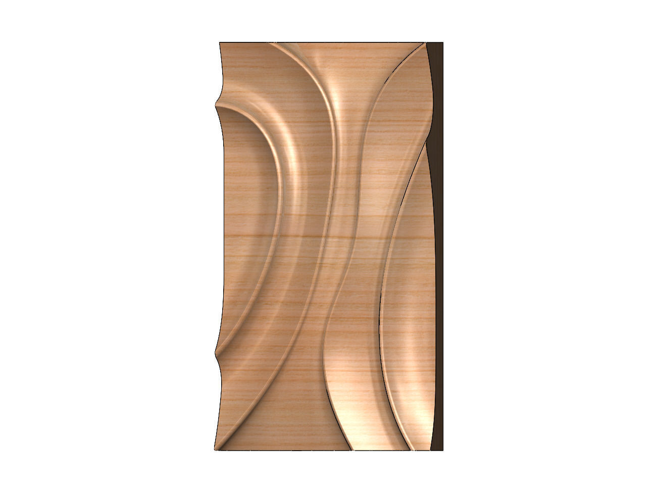 Panel river wave wall art relief sculpture 3D print model_3