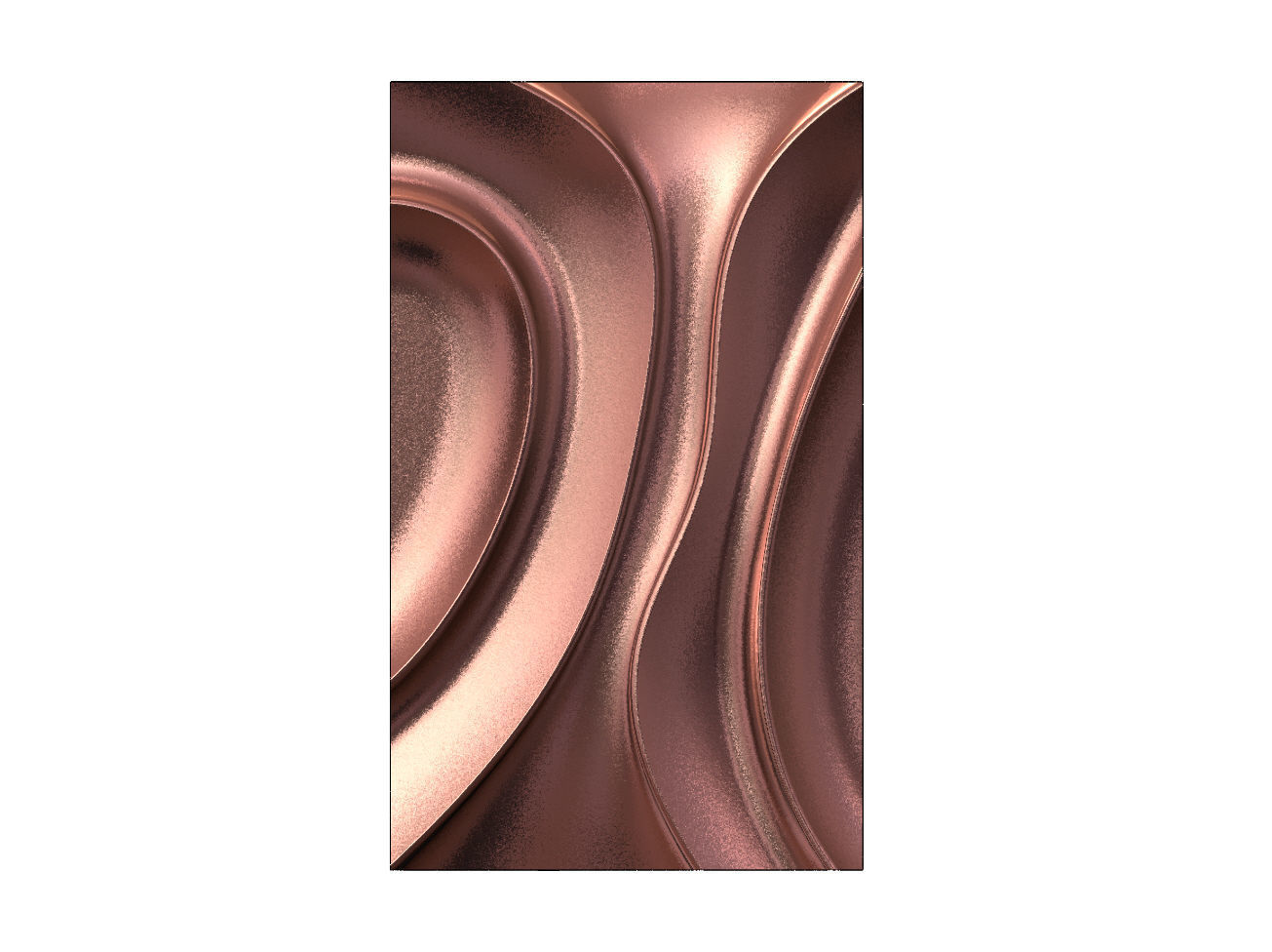 Panel river wave wall art relief sculpture 3D print model_11