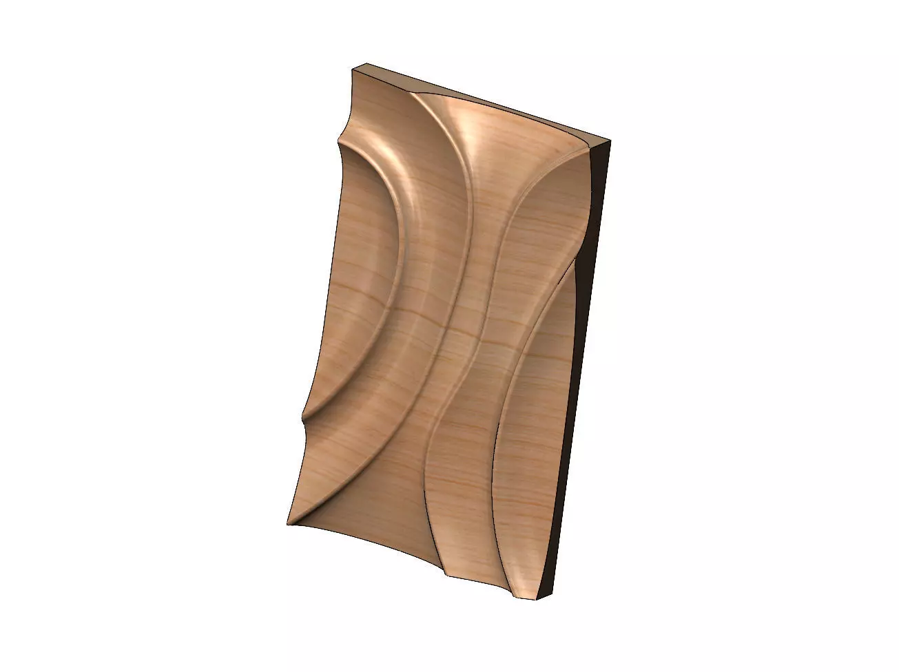 Panel river wave wall art relief sculpture 3D print model_0