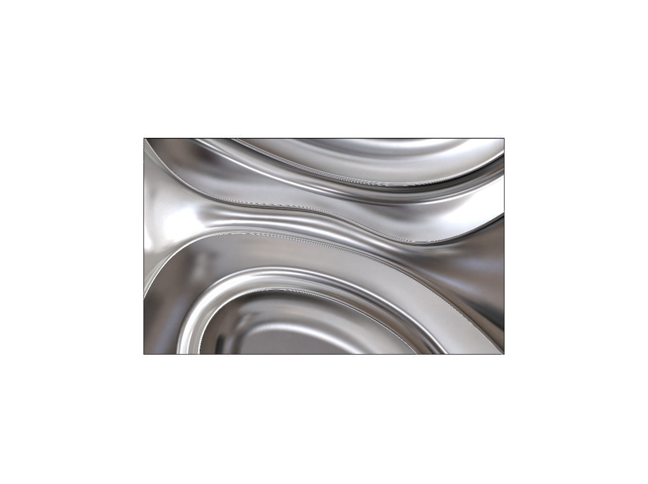 Panel river wave wall art relief sculpture 3D print model_13