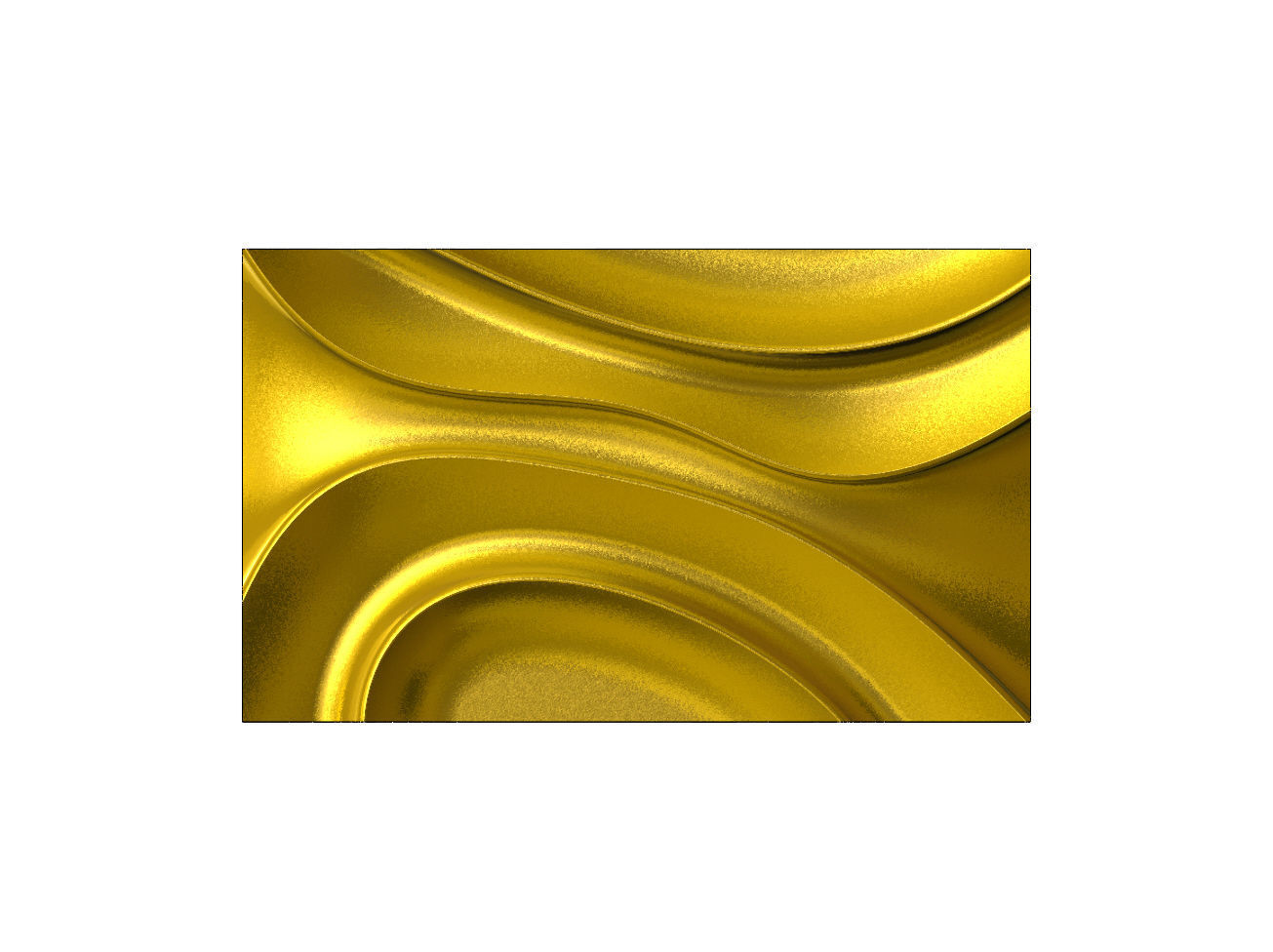 Panel river wave wall art relief sculpture 3D print model_9