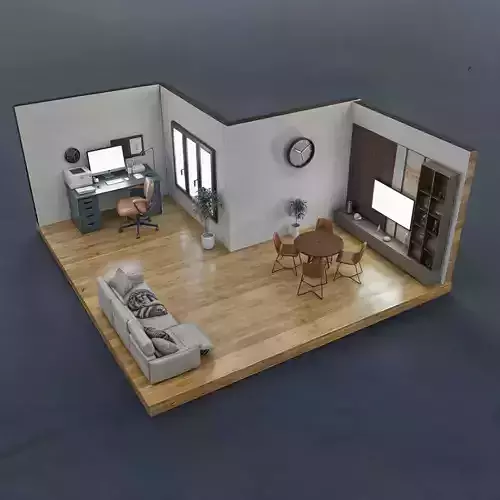 edial office room 3D model