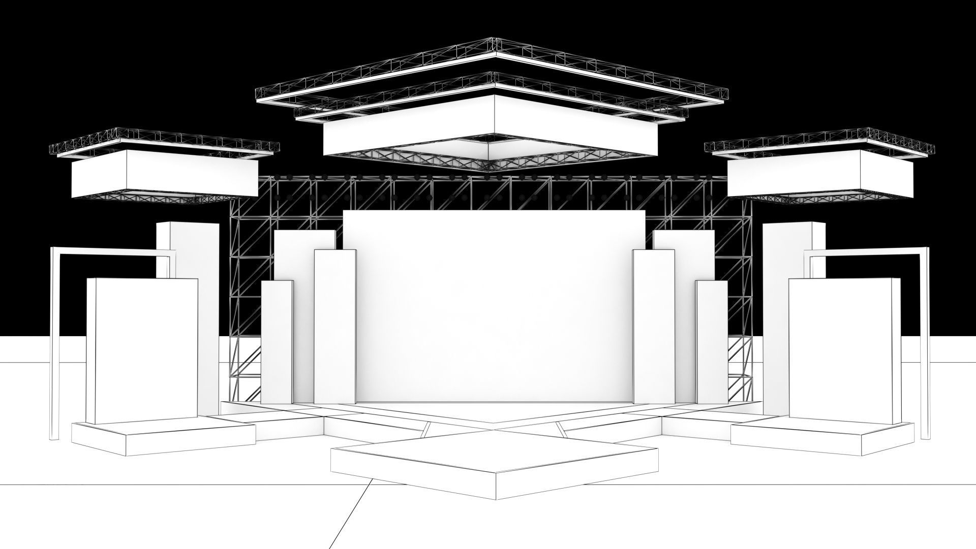 Concert Stage 07 design 3D model_4