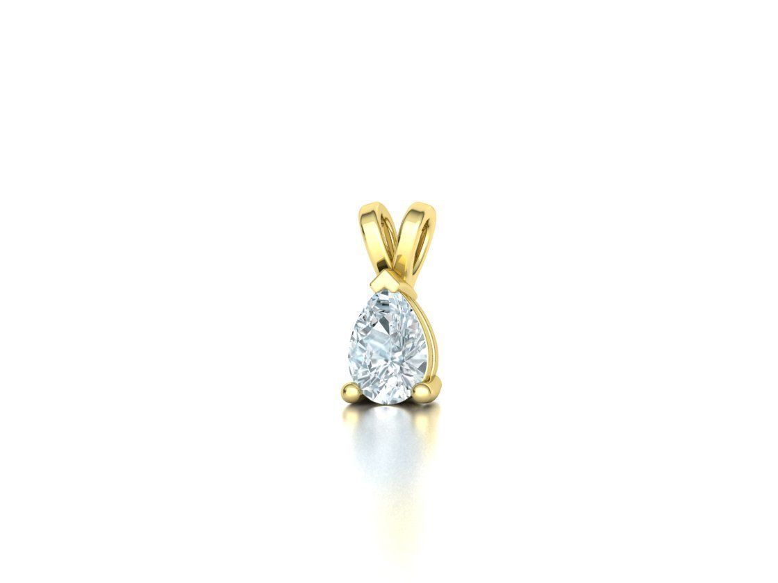 Pear Solitaire Pendants 8x5 7x5 6x4 5x3 4x3 Gems Necklaces 3D print model_27