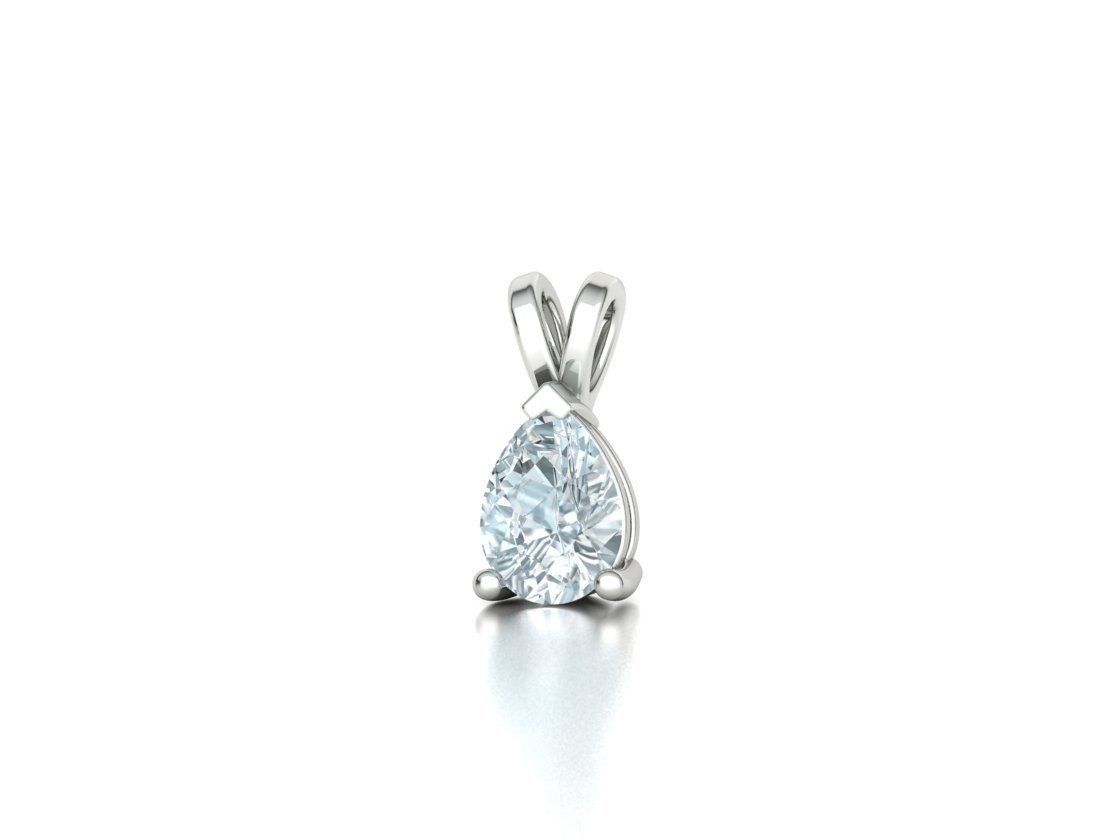 Pear Solitaire Pendants 8x5 7x5 6x4 5x3 4x3 Gems Necklaces 3D print model_25