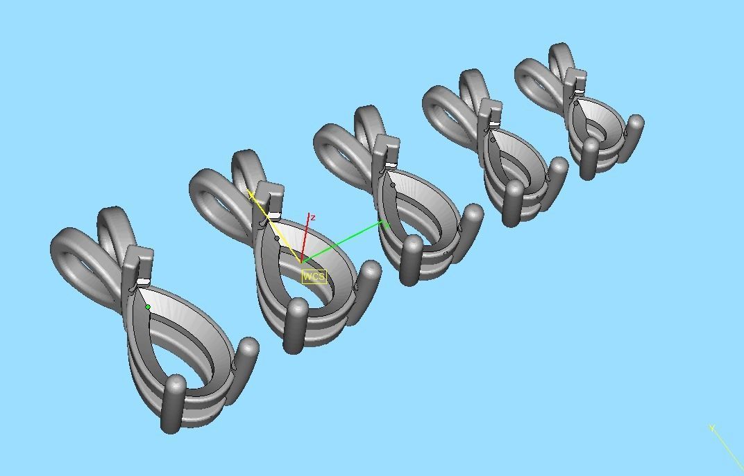 Pear Solitaire Pendants 8x5 7x5 6x4 5x3 4x3 Gems Necklaces 3D print model_43