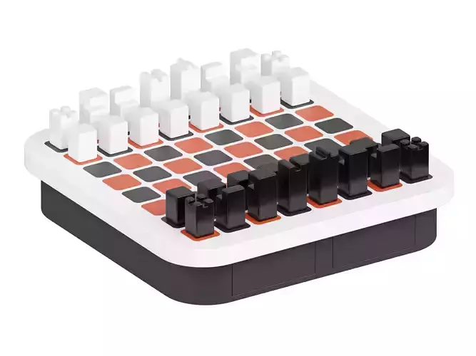 Delos Corian Chess Set