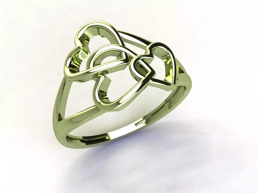 Heart ring 22 3D print model_0