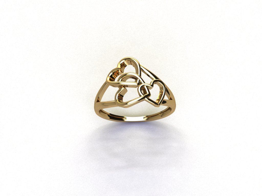 Heart ring 22 3D print model_2