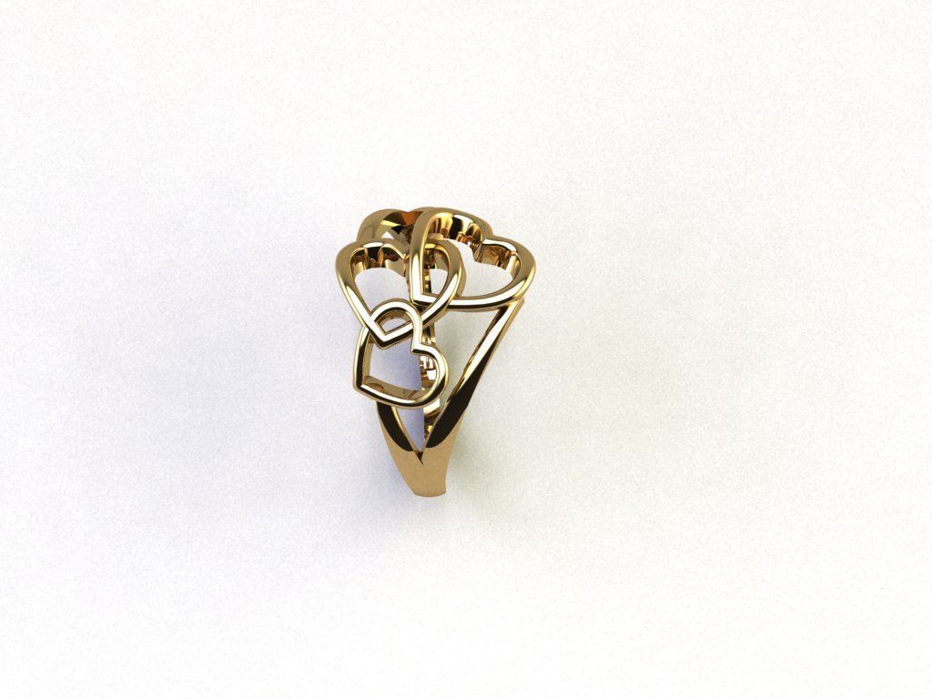 Heart ring 22 3D print model_4