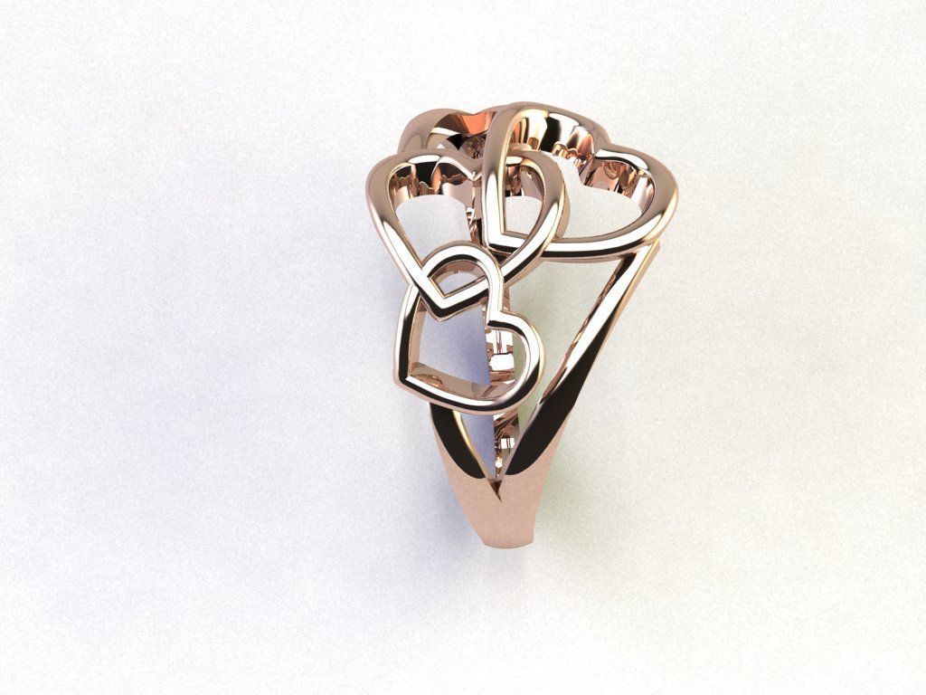 Heart ring 22 3D print model_5