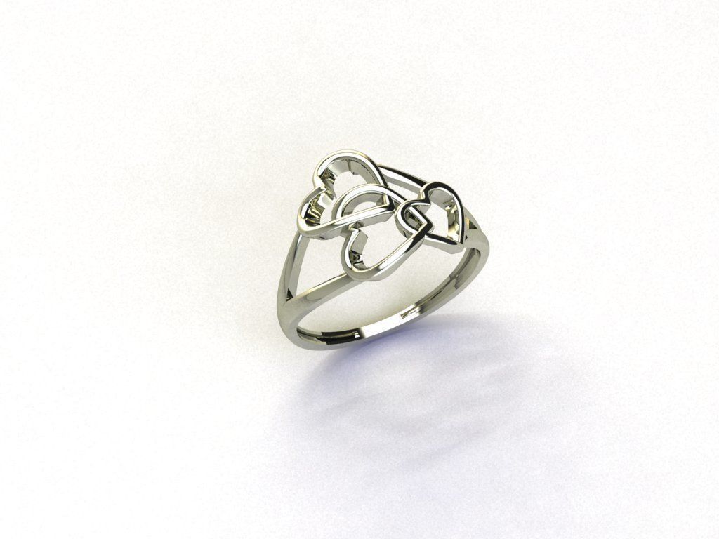Heart ring 22 3D print model_3