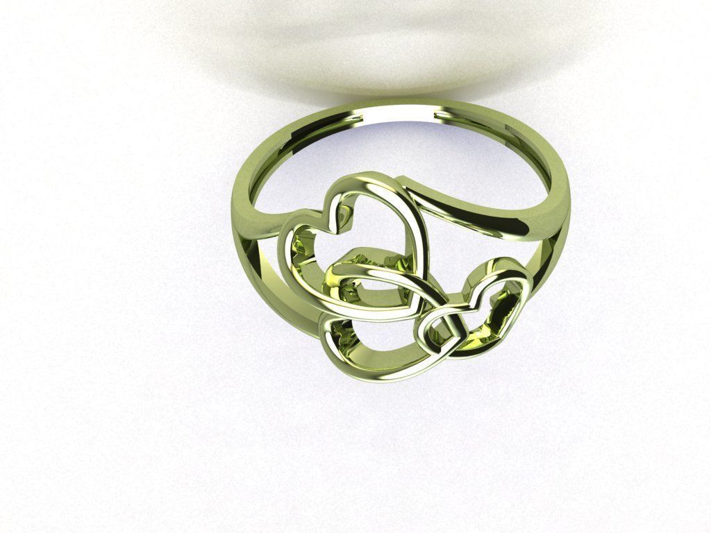 Heart ring 22 3D print model_1