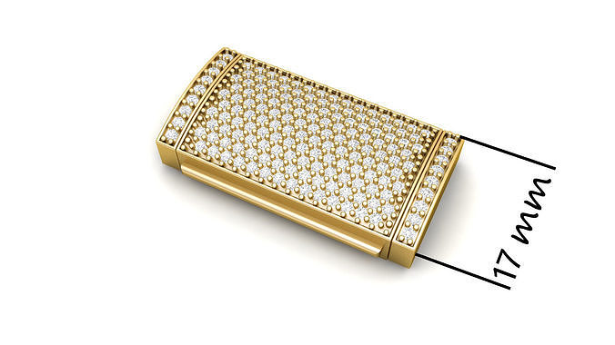  17mm Diamond Lock Box for Jewelry 3D print model