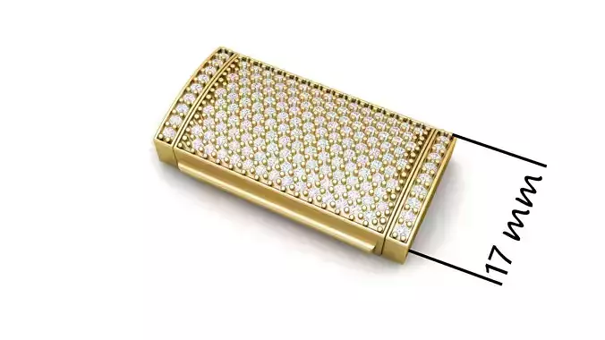  17mm Diamond Lock Box for Jewelry